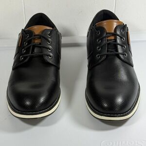 Bruno Marc Shoes Mens Size 10W Black Casual Dress Oxford Sneakers Wide